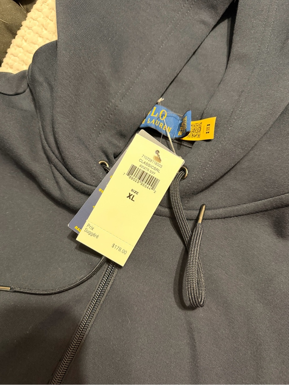 Polo by Ralph Lauren Men’s Dark Navy Full-Zip Hoodie